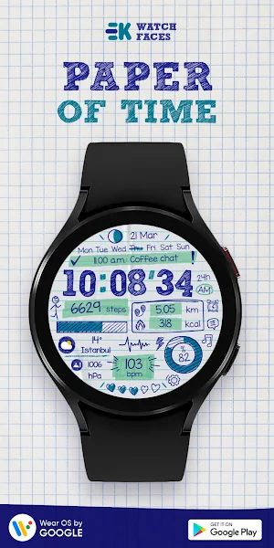 Paper of Time - Watch Face Screenshot 0