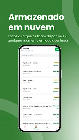 Vistoria Status Screenshot 1
