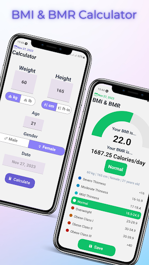 BMI Calculator: Ideal Weight Screenshot 1
