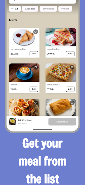 Campus Cafe Screenshot 1