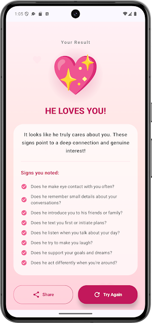 Does He Love Me Quiz Screenshot 3
