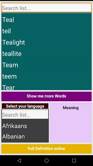 Multiple meaning English words Screenshot 2