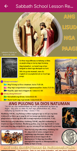 Sabbath School Lesson in Cebuano Language Screenshot 1