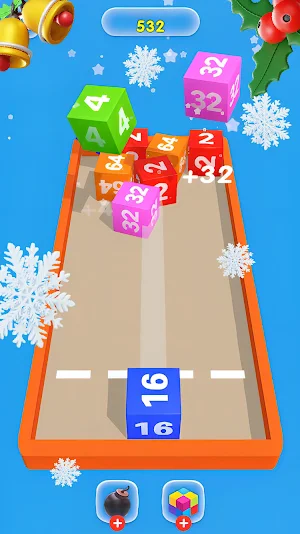 2048 Cube: 3D Merge Mania Screenshot 1