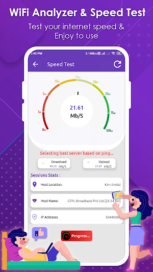 Auto Connect Wifi & Speed Test Screenshot 1