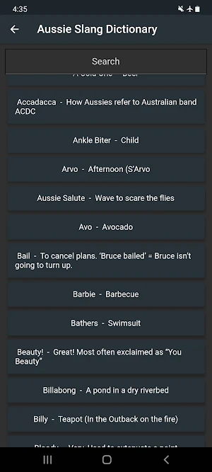 Aussie slang quiz Screenshot 2