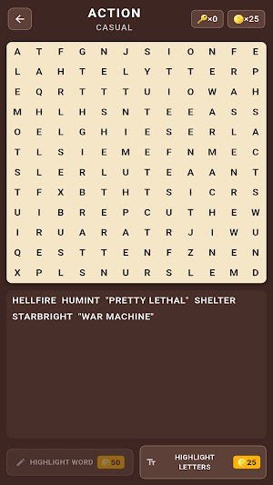 Movie Word Search Screenshot 2