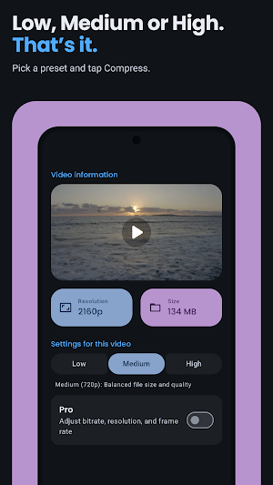 Squeezio - Video Compressor Screenshot 1