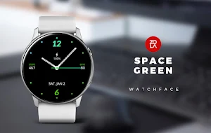 Space Green Watch Face Screenshot 0