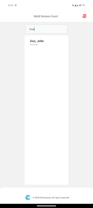 Eventsquid Zebra Badge App Screenshot 1
