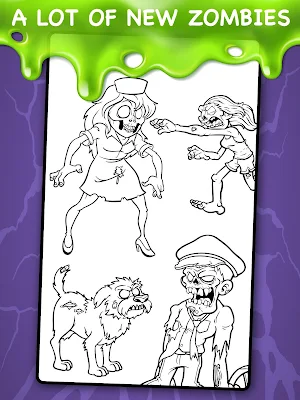 Animated Zombies Coloring Pages Screenshot 2