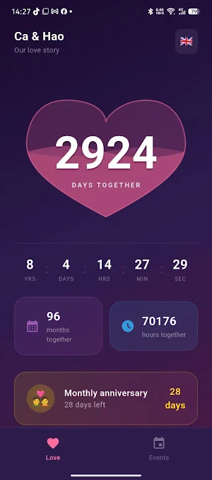 LoveDays: Anniversary Tracker Screenshot 0