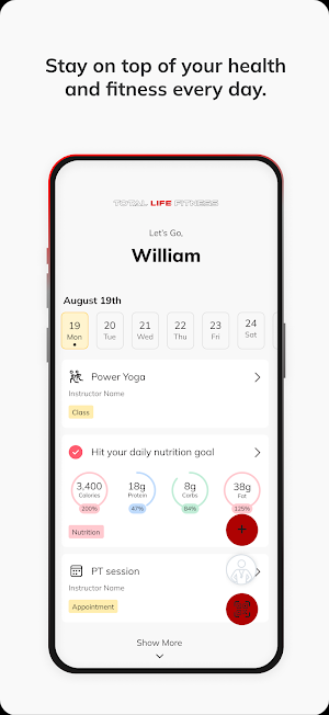Total Life Fitness Screenshot 1