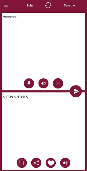 Zulu - Sesotho Translator Screenshot 0