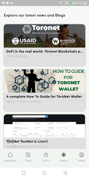 Toronet - Mobile Wallet Screenshot 0