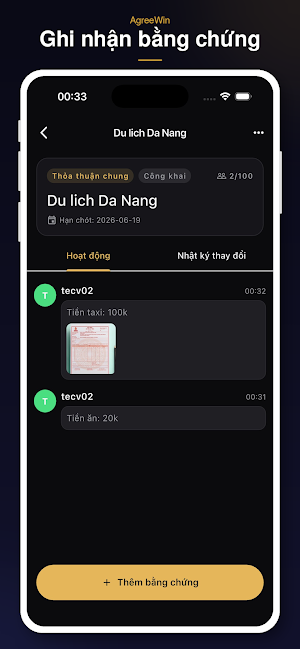 AgreeWin: Thỏa thuận minh bạch Screenshot 1