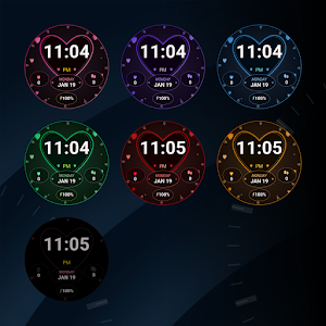Valentine Hearts - watch face Screenshot 2