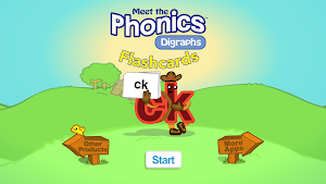 Meet the Phonics - Digraphs Flashcards Screenshot 0