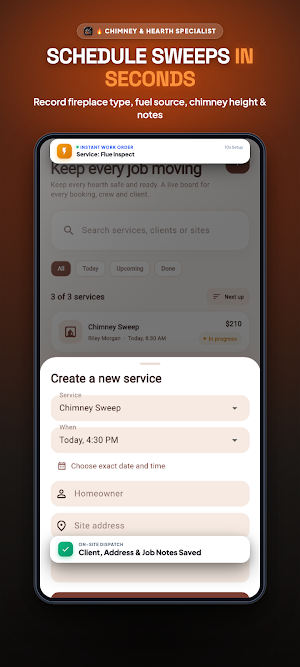 Chimney Sweep Business Manage Screenshot 2