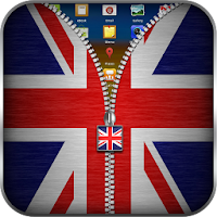 UK Flag Zipper Lock Screen