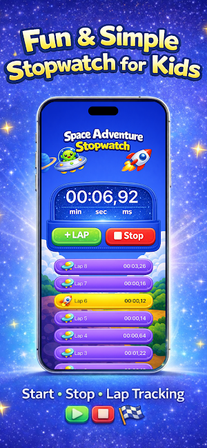 Stopwatch for Kids : Timer 321 Screenshot 1