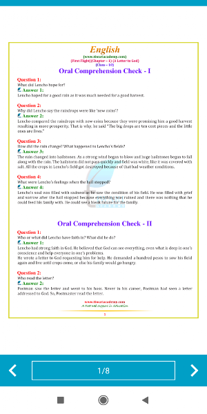 NCERT Solutions for Class 10 English First Flight Screenshot 3