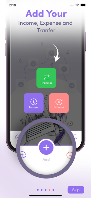 DollarBook Income Expense app Screenshot 1