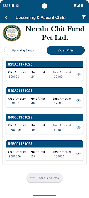 NERALU CHITS MEMBER MODULE Screenshot 2