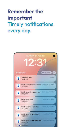Water and Pill Alarm, Reminder Screenshot 1