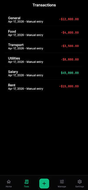 Budget Tracker - Ruphi AI Screenshot 2