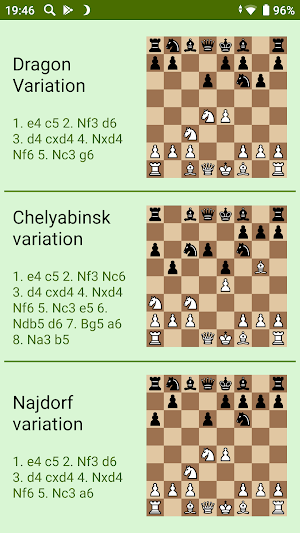 Combinations in the Sicilian Defense (full ver.) Screenshot 1