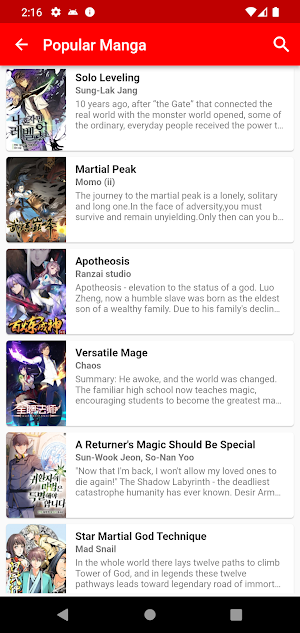 MangaHub - Manga Universe Screenshot 1