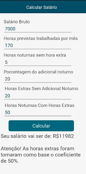 Calculadora de Salário Líquido Screenshot 1