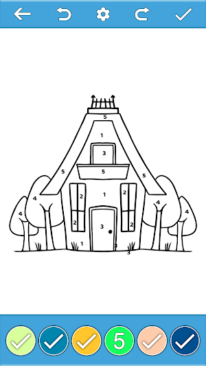 House Coloring By Number Book Screenshot 1