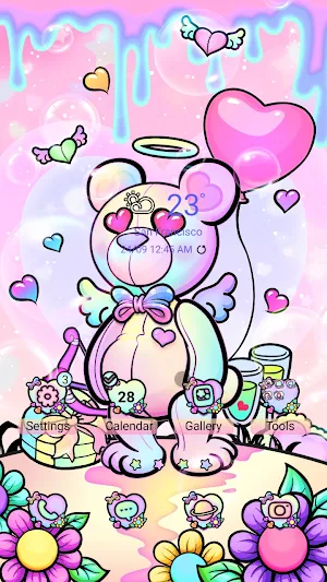PastelLove Cute Bear-Wallpaper Screenshot 0