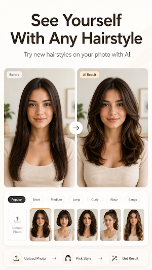 Ai Hairstyle Try On : HairSee Screenshot 0