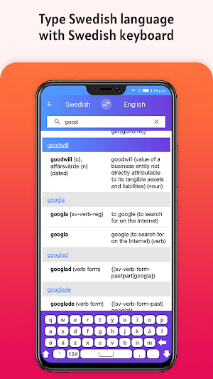 Meaning in Swedish Screenshot 2