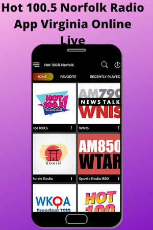 Hot 100.5 Norfolk Radio App Virginia Online Live Screenshot 0