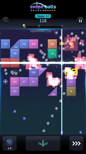 Bricks Breaker: Swipe Balls Screenshot 1