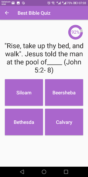 Bible Quiz Screenshot 2