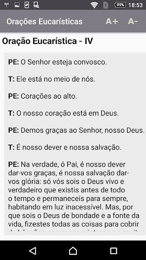 Orações Eucarísticas em Português Screenshot 3