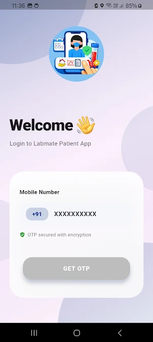 Labmate Patient App Screenshot 1