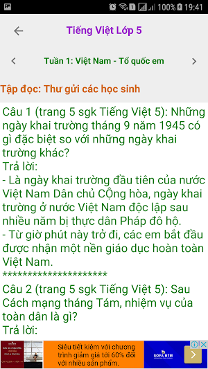 Tieng Viet Lop 5 Screenshot 1