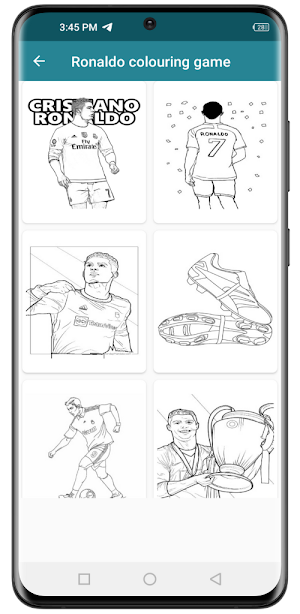 Ronaldo colouring game Screenshot 2