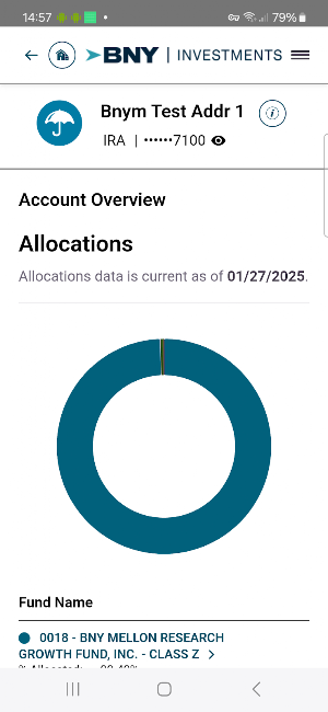 BNY Investments Mutual Funds Screenshot 1