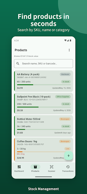 Stock Management: Inventory Screenshot 1