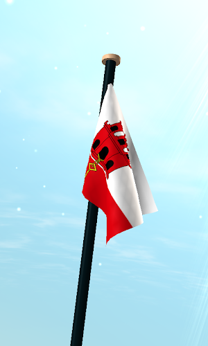 Gibraltar Flag 3D Wallpaper Screenshot 2