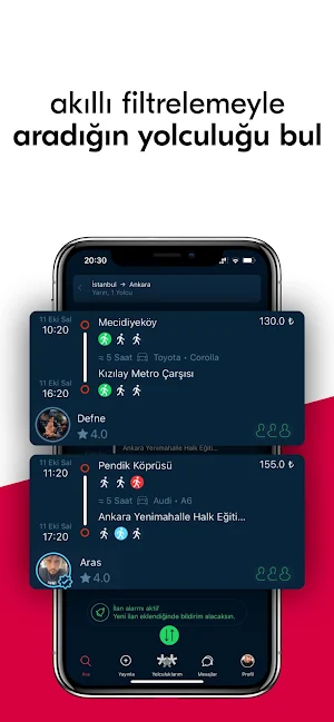 Jurnal: yolculuk paylaşımı Screenshot 1