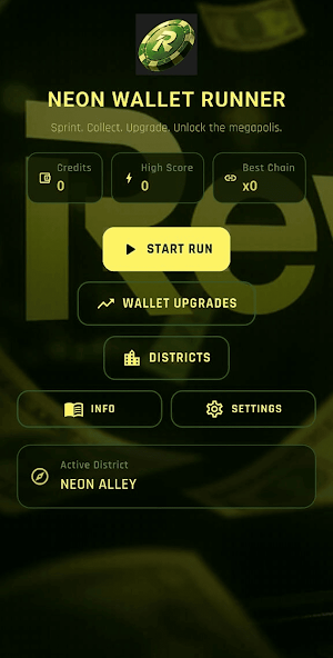 Neon Wallet Runner Screenshot 0