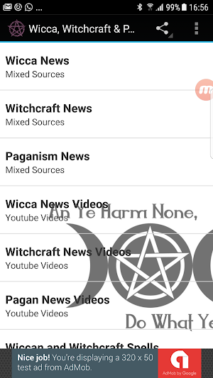 Wicca, Witchcraft & Pagan News Screenshot 0